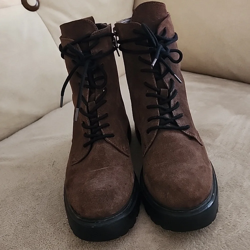 Matisse Chocolate Brown Platform Boots - Picture 4 of 13